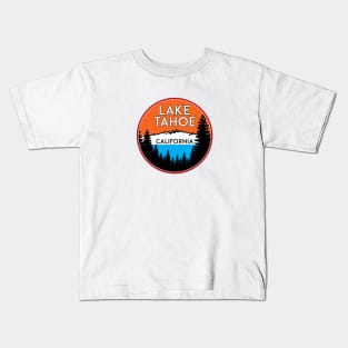 LAKE TAHOE CALIFORNIA REPUBLIC SKIING SKI LAKE BOAT BOATING BEAR SNOWBOARD Kids T-Shirt